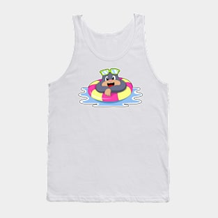 Mole at Swimming with Swim ring Tank Top